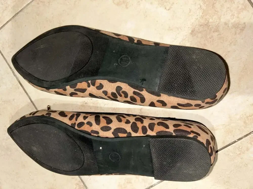 Merona Women's Pointed Toe Leopard Print Ballet Flats with Bow